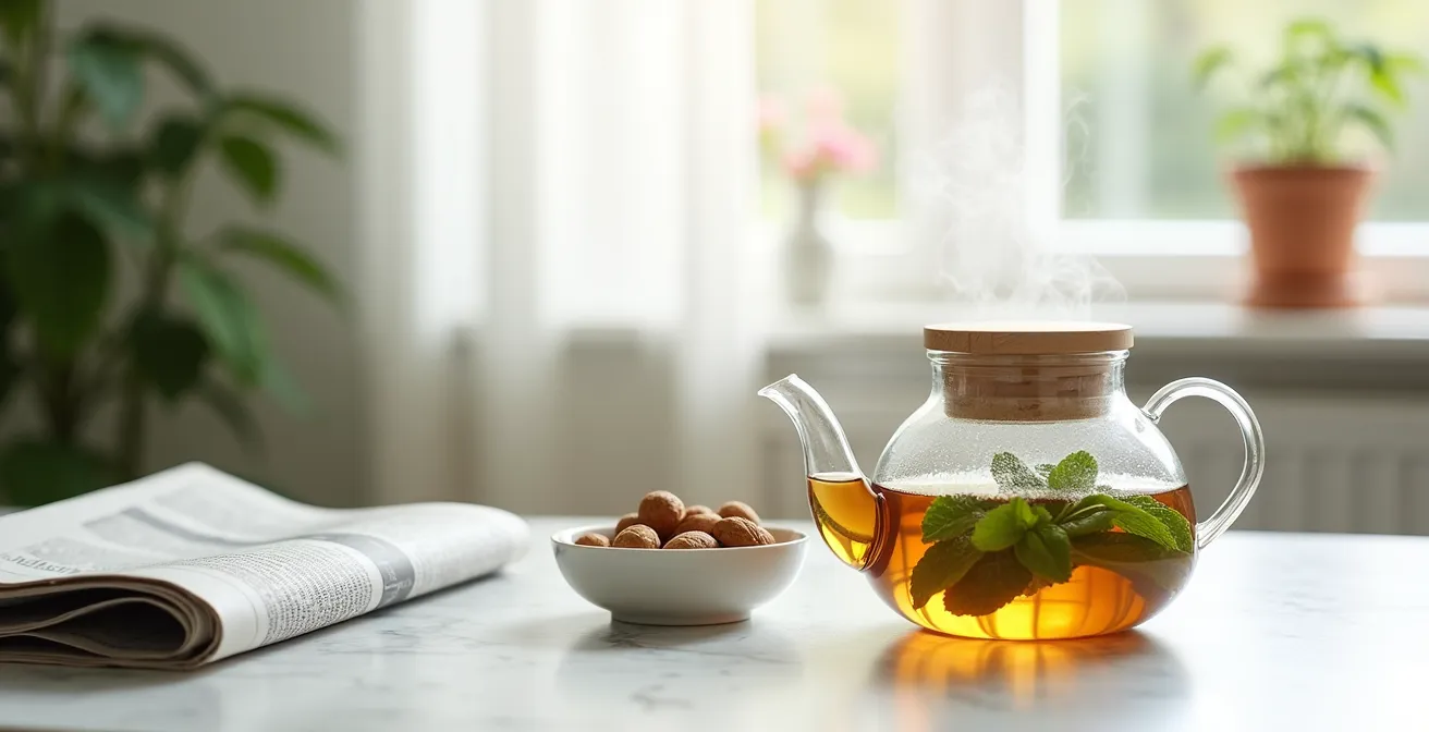 Neue Morgenroutine ohne Zigarette mit Tee statt Kaffee