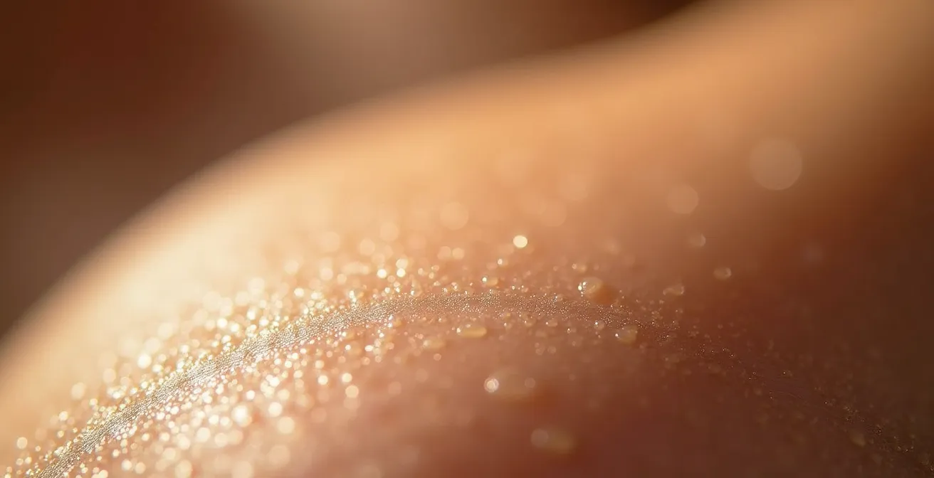 Nahaufnahme eines entspannten Gesichts während einer Akupunktur-Behandlung, die das Gefühl der Entspannung illustriert.