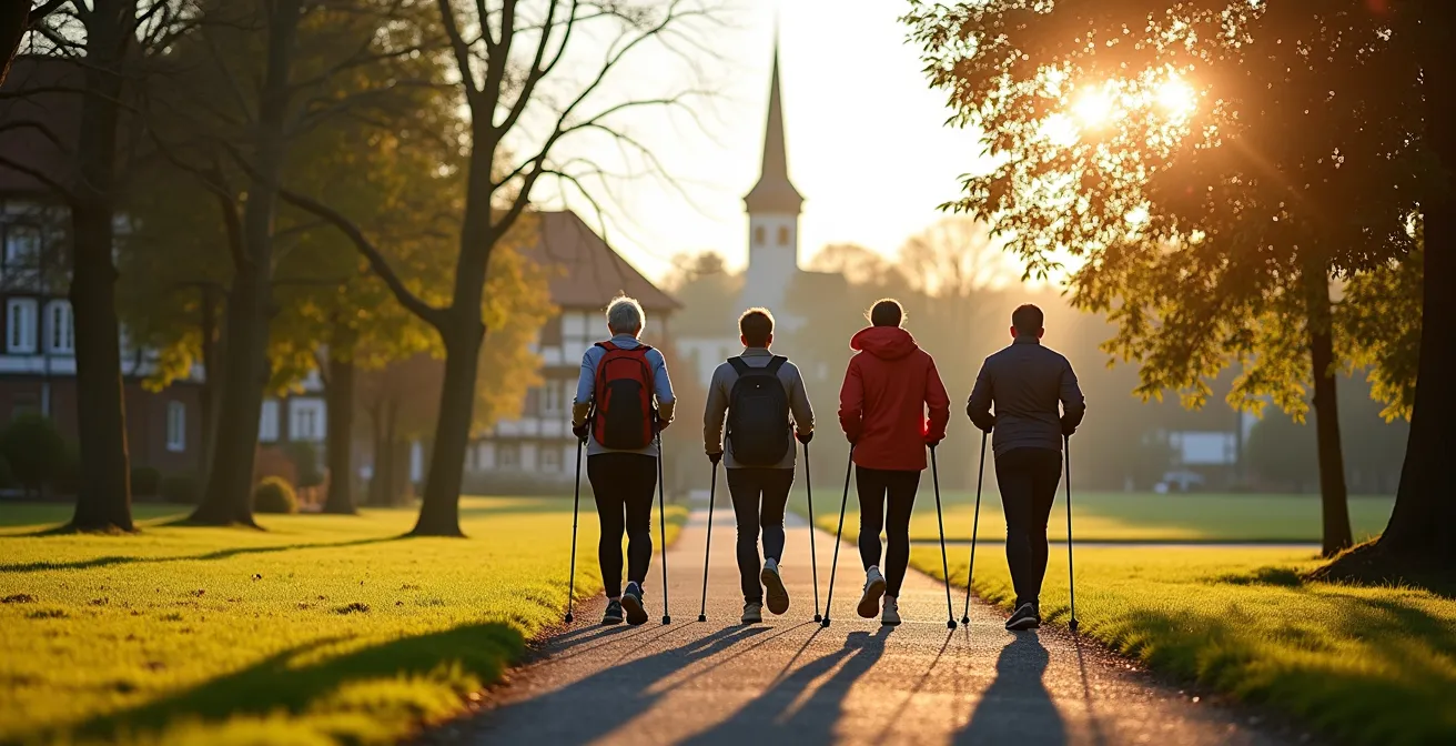 Menschen verschiedenen Alters bei Vereinsaktivität im Freien