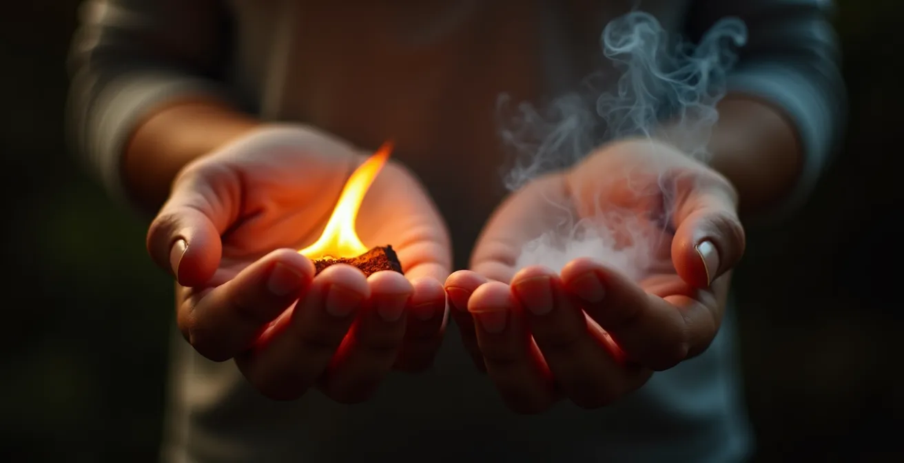 Wissenschaftliche Darstellung des Unterschieds zwischen Verbrennung und Verdampfung